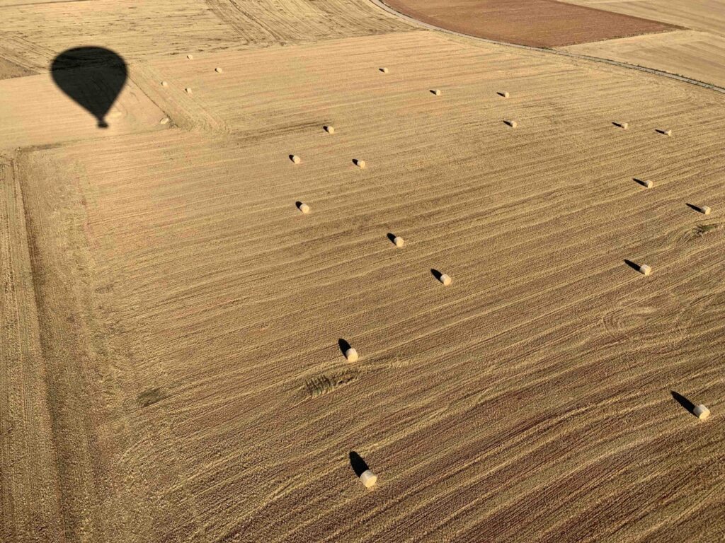 Hot air balloon ride during the summer